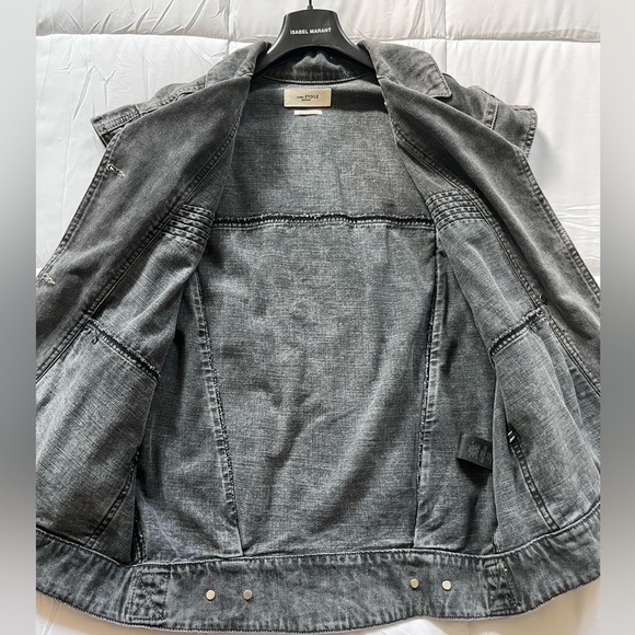 Isabel Marant Etoile Harmon Jacket. Grey denim. Size 36. - Picture 6 of 6